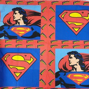 Vtg 1996 DC Comics Superman Pillow Panel Fabric